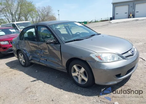 2004 Honda Civic Ex из США, поврежденный, VIN 1HGES26734L022435